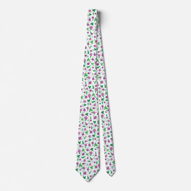 Purple Hibiscus Tie (Front)