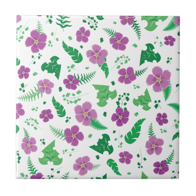 Purple Hibiscus Tile (Front)