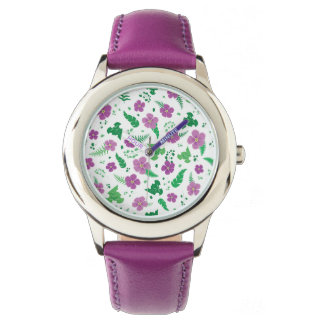Purple Hibiscus Watch
