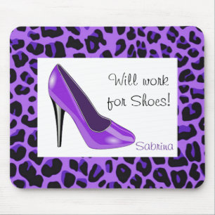 Purple High Heel Mouse Pad
