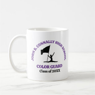 Purple High School Colour Guard Personalized Coffee Mug