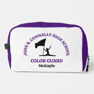 Purple High School Colour Guard Personalized Dopp Kit