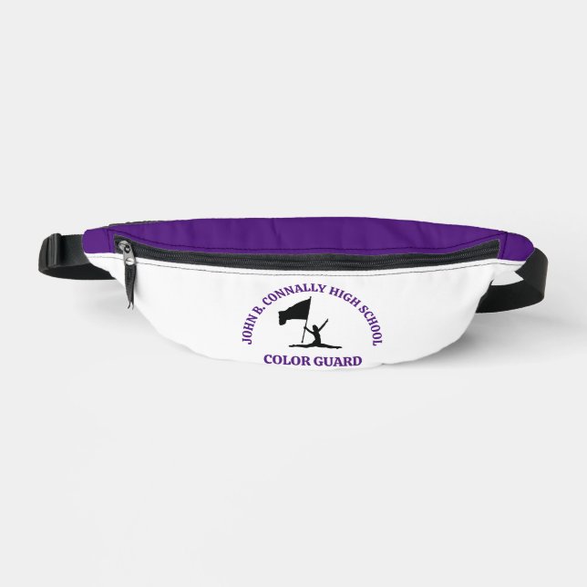 Purple High School Colour Guard Personalized Fanny Pack (Front)