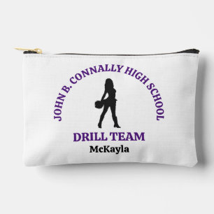 Purple High School Drill Team Dancer Personalized Accessory Pouch