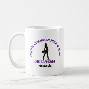 Purple High School Drill Team Dancer Personalized Coffee Mug
