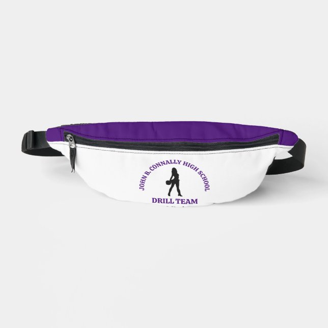 Purple High School Drill Team Dancer Personalized Fanny Pack (Front)