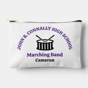 Purple High School Marching Band Personalized Accessory Pouch