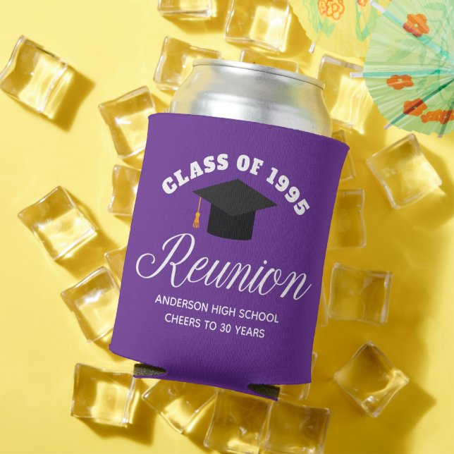 Purple High School Reunion Personalized Party Can Cooler (In Situ Summer)