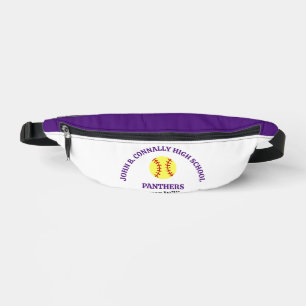 Purple High School Softball Player Personalized Fanny Pack