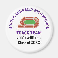 Purple High School Track Team Custom Runner