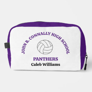 Purple High School Volleyball Player Personalized Dopp Kit