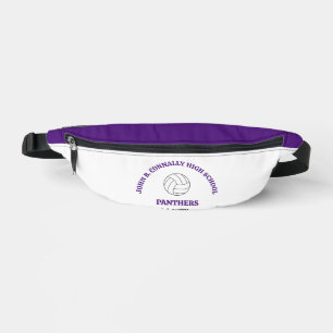Purple High School Volleyball Player Personalized Fanny Pack
