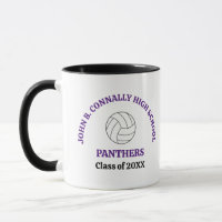 Purple High School Volleyball Player Personalized