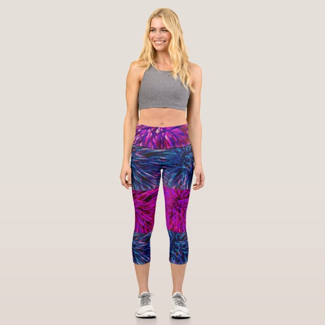 Purple High Waisted Capris (Front)