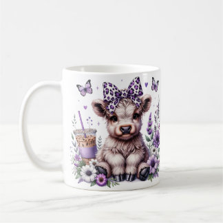 Purple Highland Cow Mug