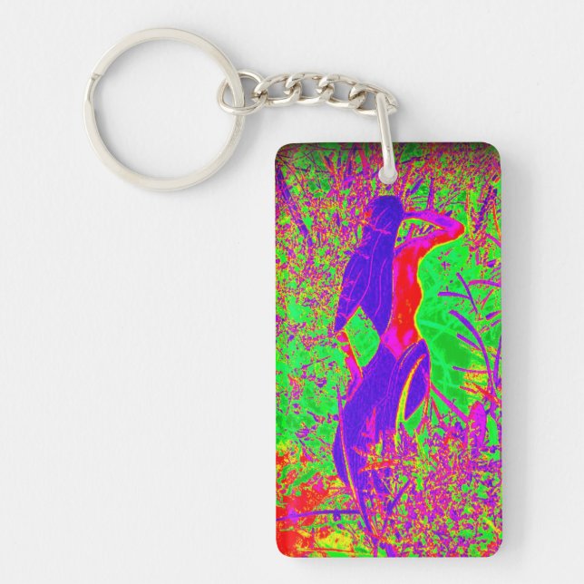 purple hippie mermaid keychain (Front)