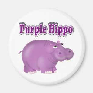 Purple Hippo Magnet