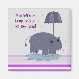 Purple Hippopotamus Magnet