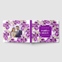 Purple hoary stock gilly flowers wedding photo