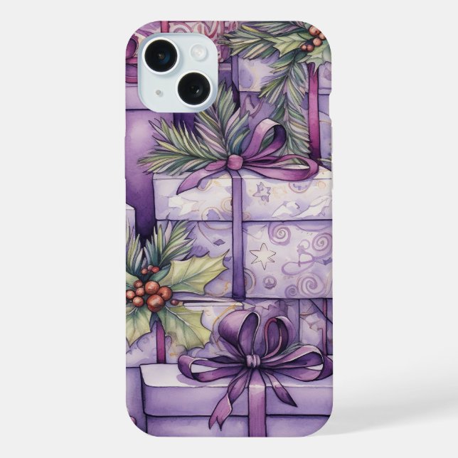 PURPLE HOLIDAY PRESENTS iPhone CASE (Back)