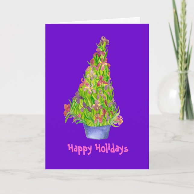 Purple Holidays Card (Front)