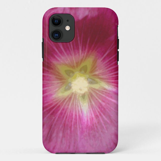 Purple Hollyhocks iPhone 5 Case (Back)