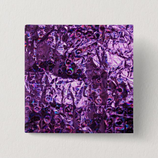 Purple Hologram Paper 2 Inch Square Button (Front)