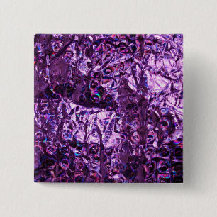 Purple Hologram Paper 2 Inch Square Button