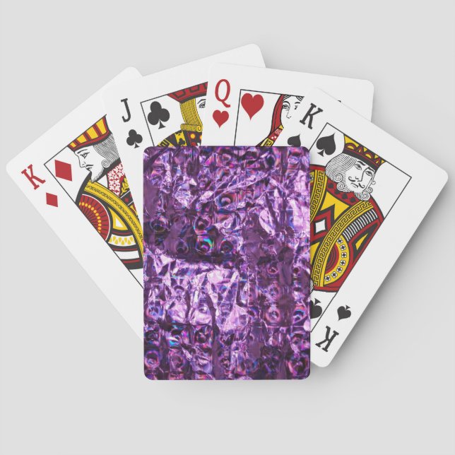 Purple Hologram Paper Playing Cards (Back)