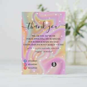 Purple Holographique Couleur Changement de Merci d