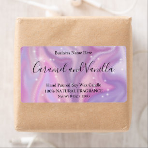 Purple Holographique Couleur Maj Bougies Étiquette