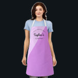 Purple Homemade with Love Personalized Kitchen Apron<br><div class="desc">Let's get baking, cooking and creating. Customize the name on this two-tone purple apron personalized apron. Seen here in with white typography in a stylish layout design. Encourage the chef in your life, a small business bakery owner, an aspiring culinary genius with a special gift. Perfect for baking those yummy...</div>
