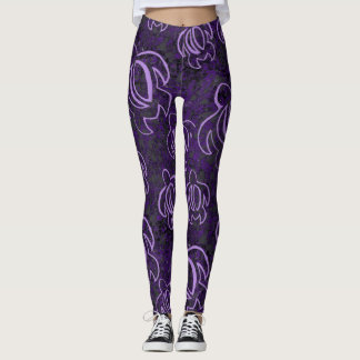 Purple Honu Leggings