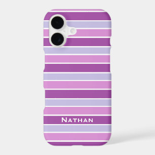 Purple Horizontal Striped Personalised