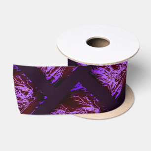 Purple horse art satin ribbon