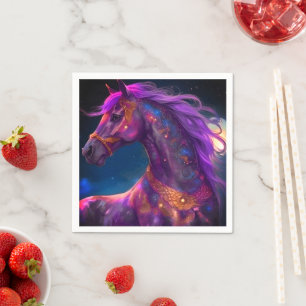 Purple Horse Napkin