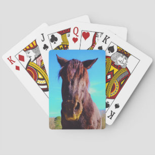 Purple Horse w/ Green Mouth Playing Cards