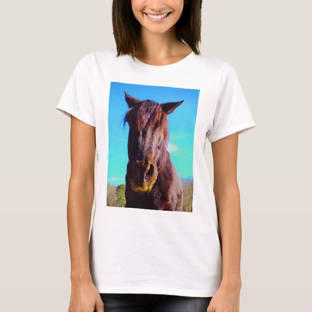 Purple Horse w/ Green Mouth T-Shirt (Front)