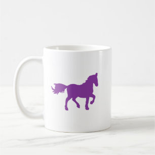 Purple Horse Zodiac Silhouette Mug