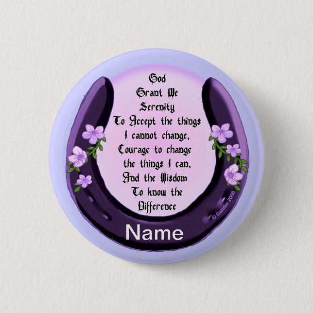 Purple Horseshoe Serenity pin (Front)
