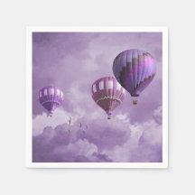 Purple Hot Air Balloon Napkins
