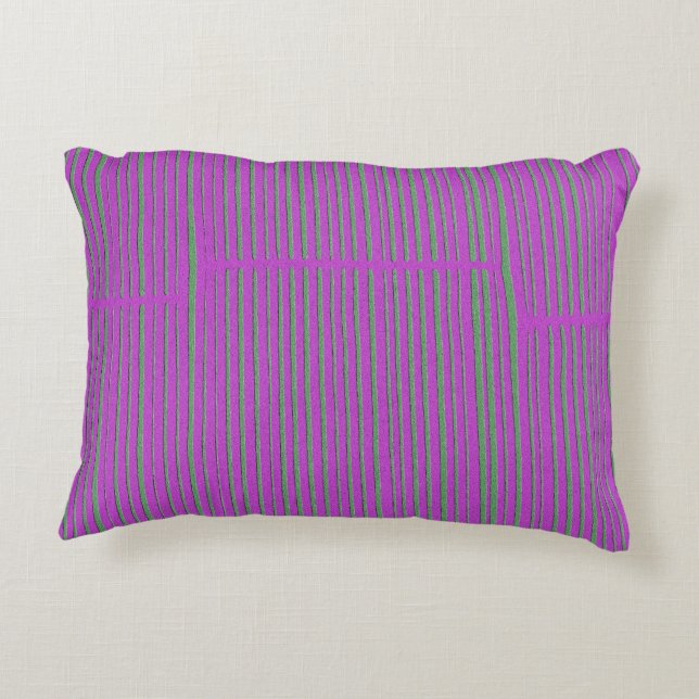 Purple Hot Pink Maroon Cool Cute Modern Abstract Decorative Pillow (Back)