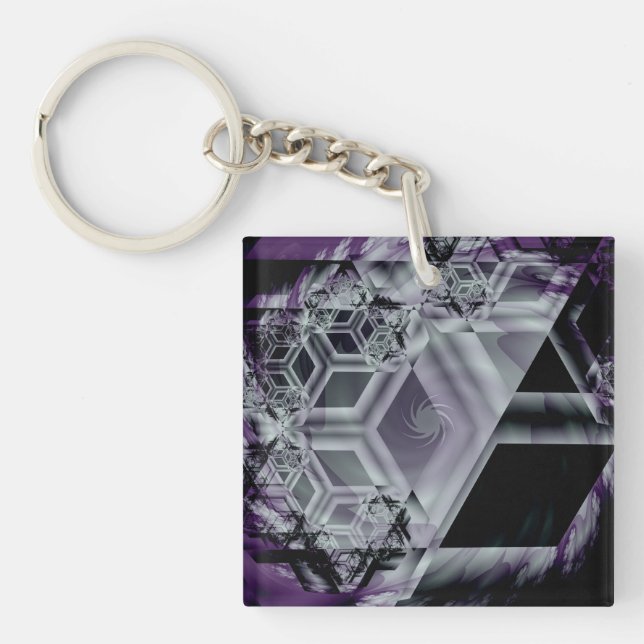 Purple Hue Acrylic Keychain (Front)