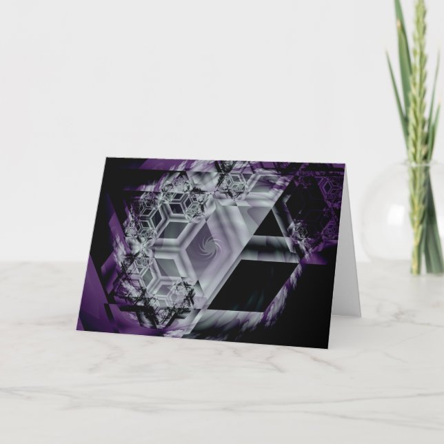 Purple Hue Greetinig Card (Front)