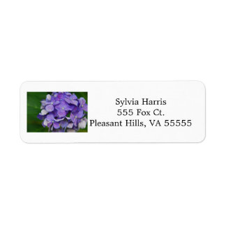 Purple Hydrangea Address Labels