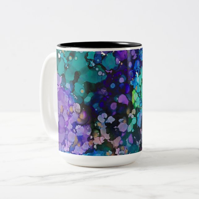 Purple Hydrangea Coffee Mug (Front Left)