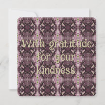 Purple Hydrangea Flat Thank You Card