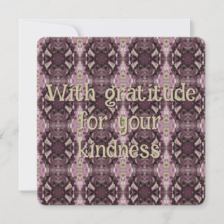 Purple Hydrangea Flat Thank You Card