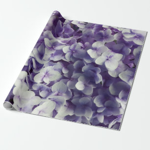 Purple Hydrangea flower background Wrapping Paper
