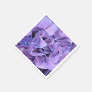 Purple Hydrangea Flowers Napkin